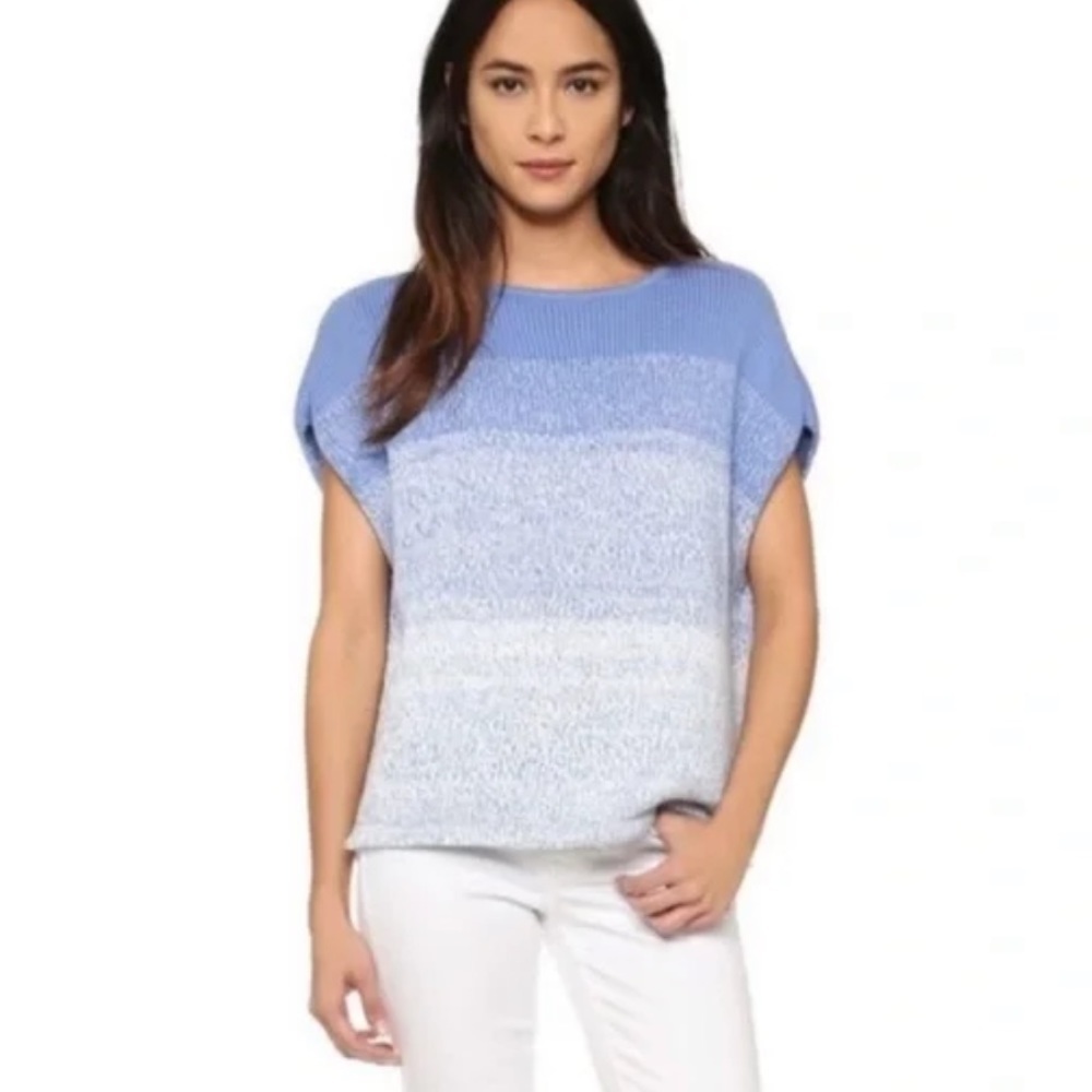 Vince ombré bateau neckline poncho sweater 459